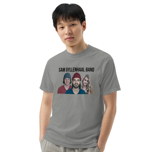 Men’s garment-dyed heavyweight t-shirt with faces